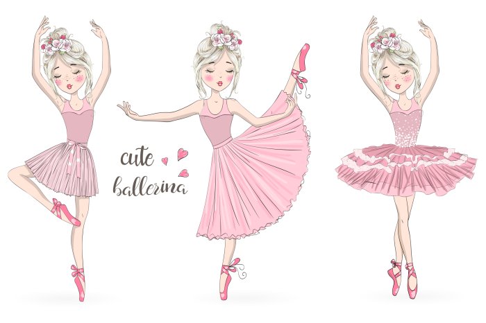 Papier peint  Danseuses de ballet motif pour enfants