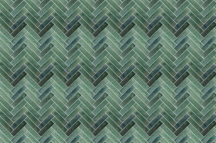 Papier peint  Composition élégante de carreaux verts