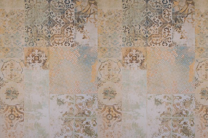 Papier peint  Motif ornemental de carreaux carrés