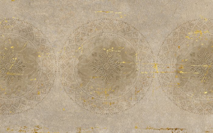 Papier peint  Ornements motif élégant sur fond en béton texturé style vintage