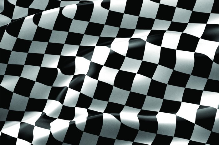 Papier peint  Drapeau d'arrivée noir et blanc