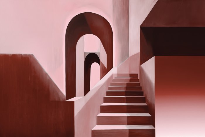 Papier peint  Design d'escalier moderne aux formes distinctes