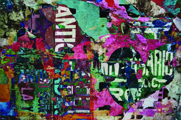 Papier peint  Motif artistique sur un mur de rue