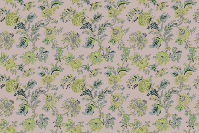 Papier peint  Bouquet de fleurs tropicales au milieu d'une végétation dense