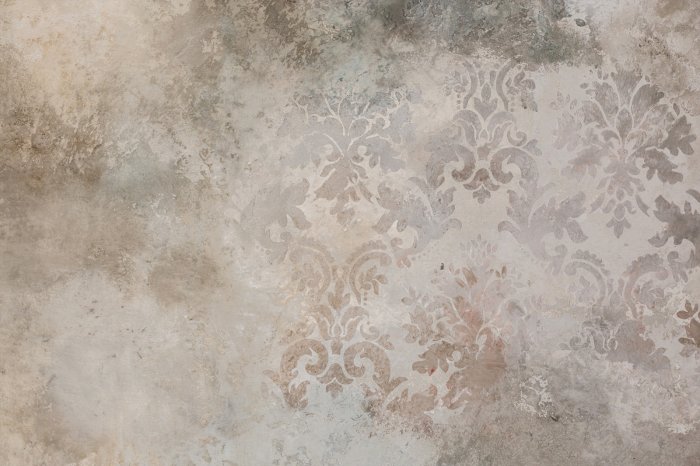 Papier peint  Ornement de style provençal sur béton