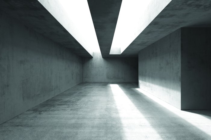 Papier peint  Espace dans l'architecture en béton