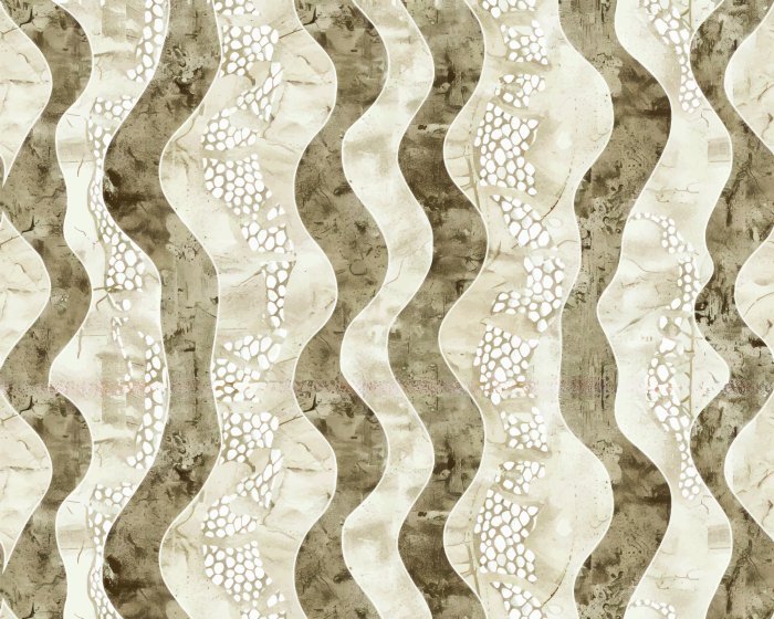 Papier peint  Mosaïque ondulée sur fond clair