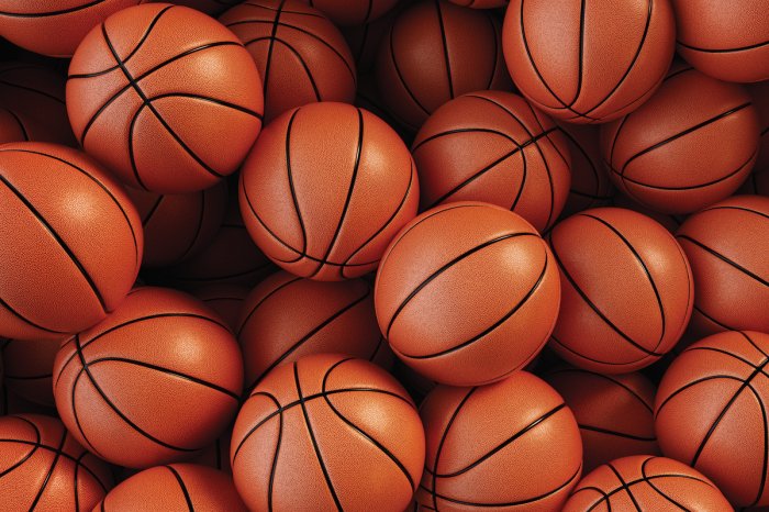 Papier peint  Ballons de basket oranges