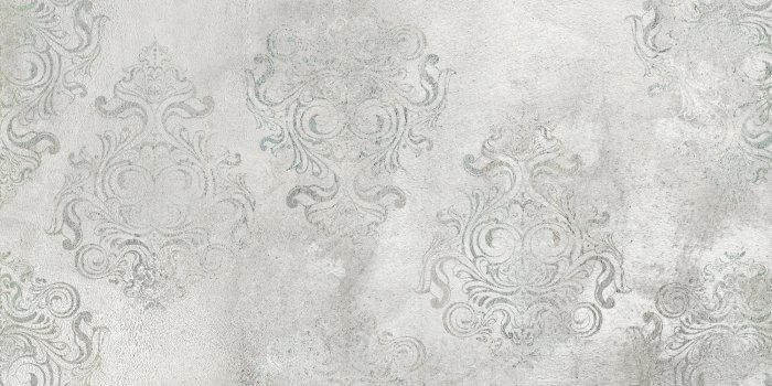 Papier peint  Ornement gris sur béton