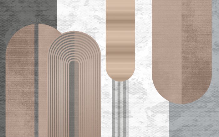 Papier peint  Formes géométriques arcs
