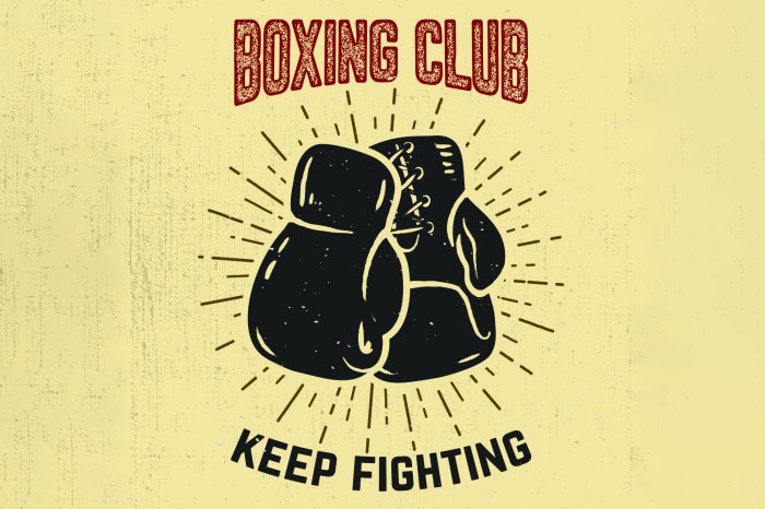 Papier peint  Gants de boxe sur fond jaune