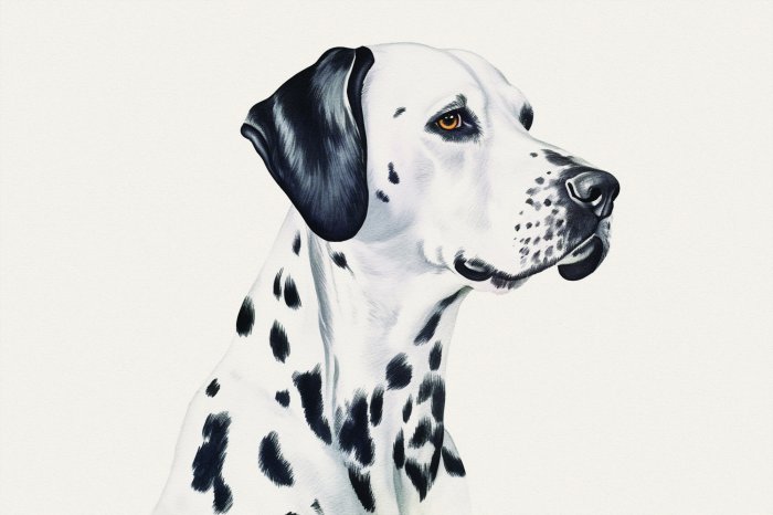 Papier peint  Portrait d’un chien dalmatien
