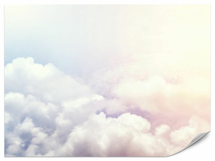 Papier peint  Ciel bleu et rose