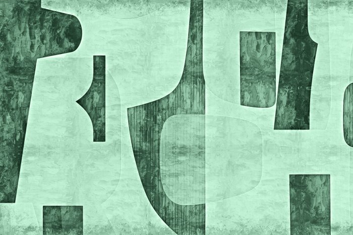 Papier peint  Formes de graffiti en couleurs vertes