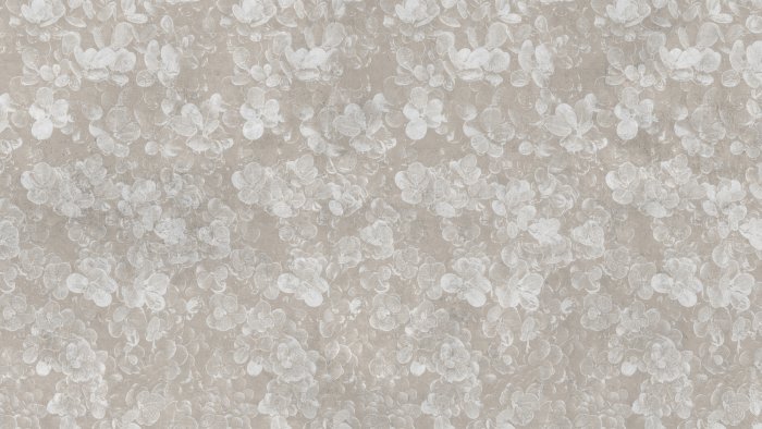 Papier peint  Brindilles et feuilles de buis en nuances de gris