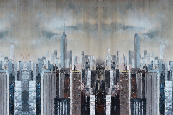 Papier peint  Imitation d'une ville peinte aux États-Unis