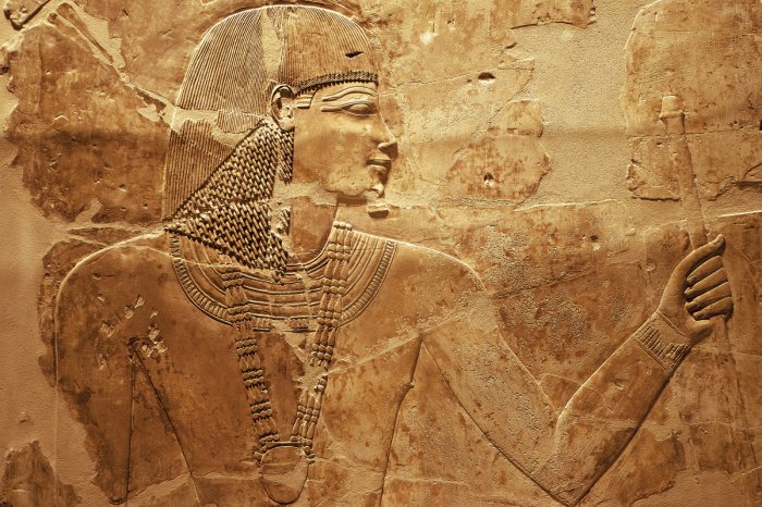 Papier peint  Bas-relief en pierre de l'Égypte ancienne