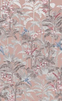 Sticker  Plantes exotiques et oiseaux bleus