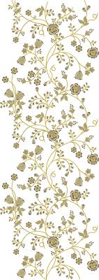 Sticker  Fleurs et feuilles sur des tiges sinueuses