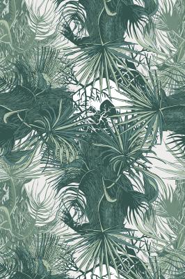 Sticker  Végétation tropicale dense dans des tons de vert