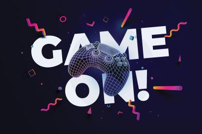 Sticker  Manette de jeu et inscription Game On