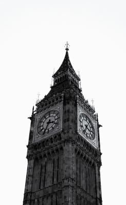 Sticker  Vue en noir et blanc de l’Elizabeth Tower