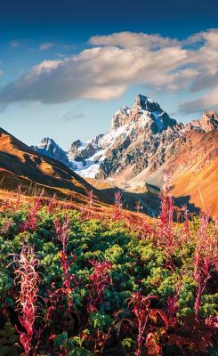 Sticker  Paysage montagneux avec vue sur l’Ouchba