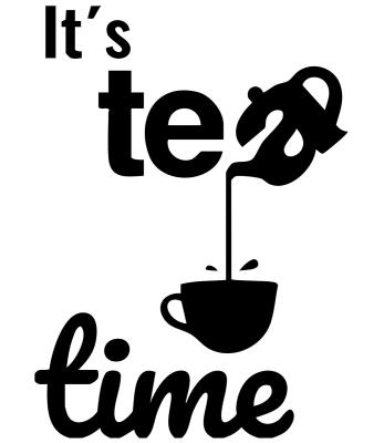 Sticker  Graphique avec le texte It’s Tea Time