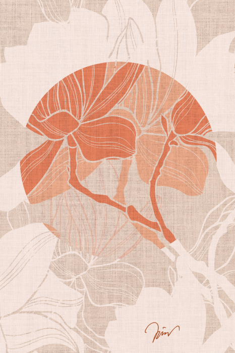 Tableau  Stylish Magnolia (1 Part) Vertical