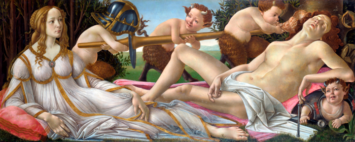 Tableau  Vénus et Mars, le visage mythologique du sentiment