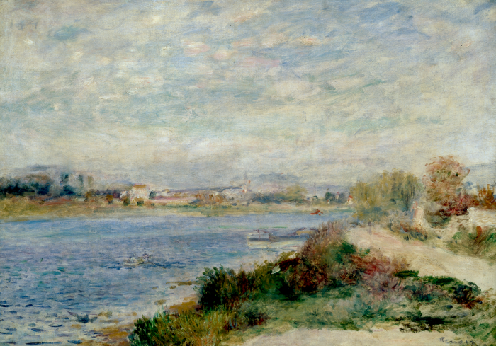 Tableau  Une rivière pleine de vie dans un paysage naturel pittoresque