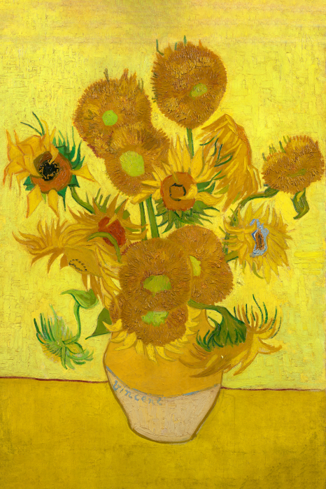 Tableau  Un vase de tournesols dans un style pictural