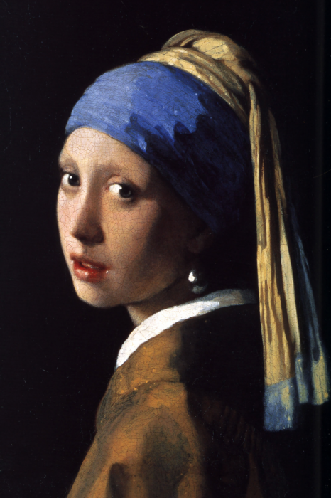 Tableau  Un portrait délicat d&#39;une jeune femme avec une écharpe