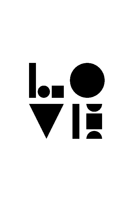 Tableau  Black; White and Love (1 Part) Vertical