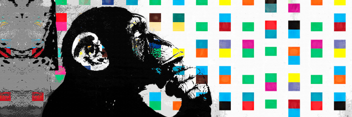 Tableau  Banksy: The Thinker Monkey