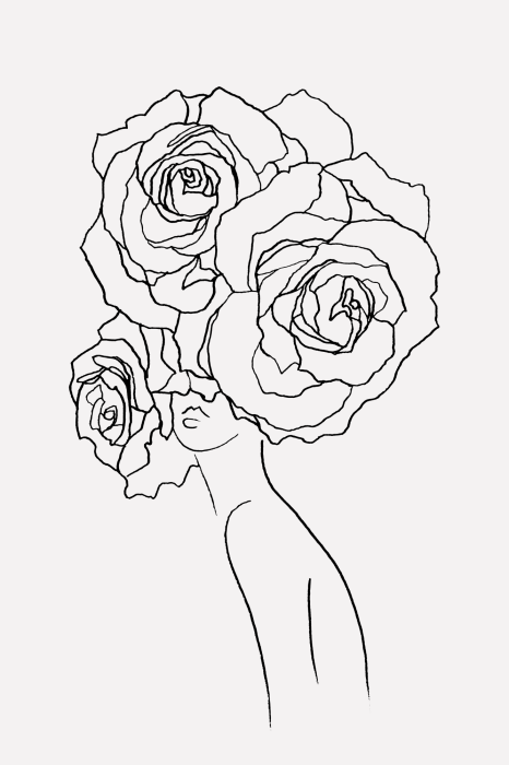 Tableau  Fancy Roses (1 Part) Vertical