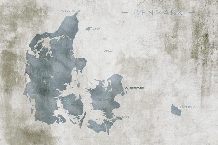 Tableau  Scandinavian Blue (1 Part) Wide