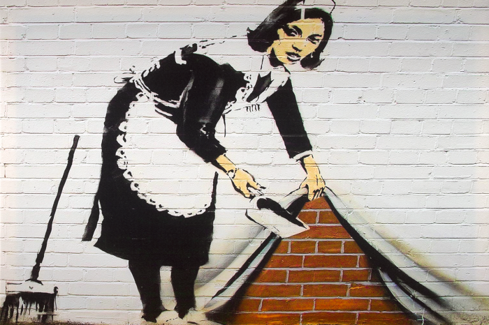 Tableau  Maid in London by Banksy