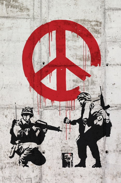 Tableau  Soldiers Painting Peace by Banksy