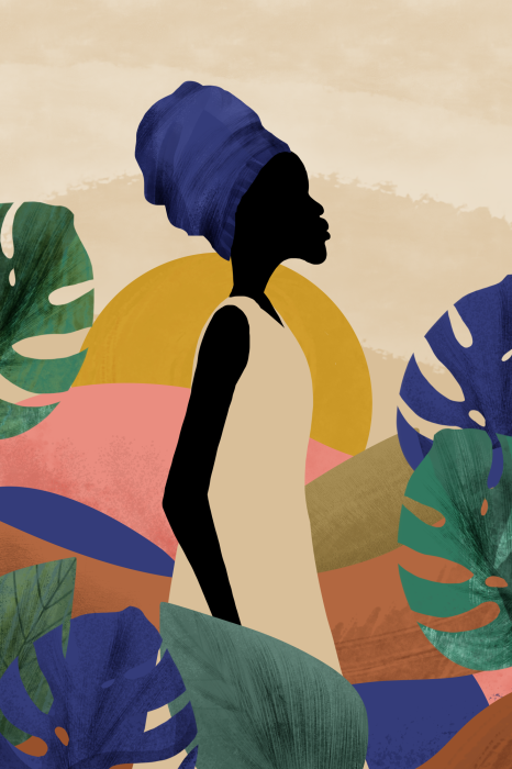 Tableau  An African dream / A walk at sunset