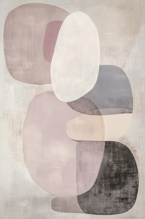 Tableau  Formes ovales aux couleurs douces