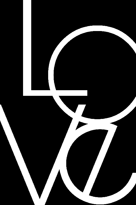 Tableau  Black and White: Love (1 Part) Vertical