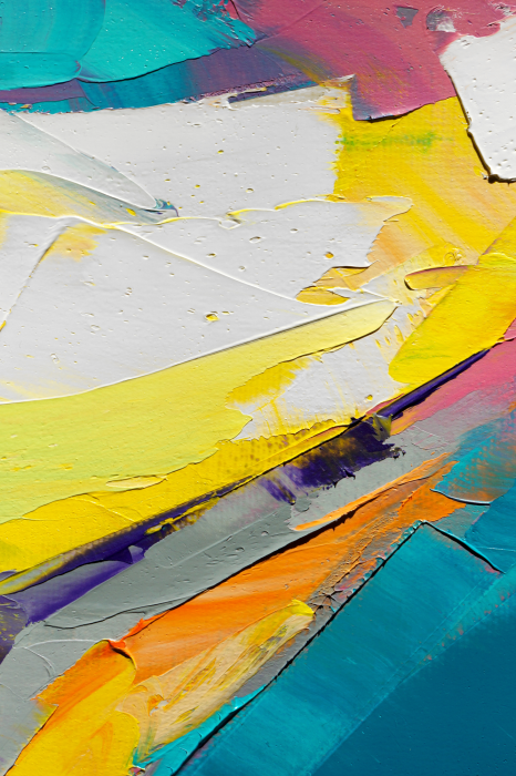 Tableau  Abstraction tridimensionnelle colorée peinte à la peinture