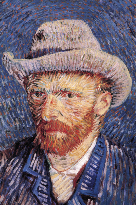 Tableau  Un homme à la barbe rousse portant un chapeau élégant