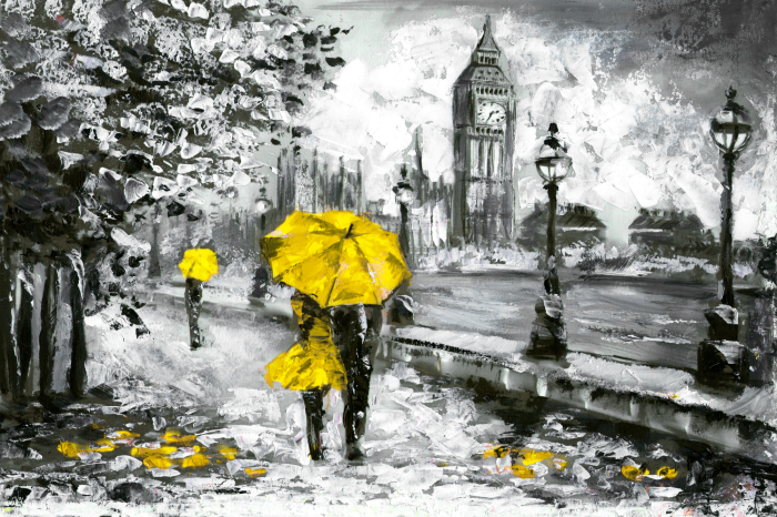 Tableau  Walk in London (1 Part) Wide Yellow