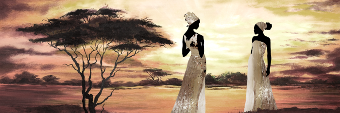 Tableau  African Goddesses (1 Part) Narrow