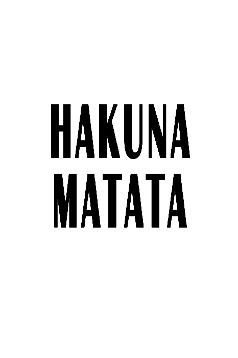 Tableau  Hakuna Matata (1 Part) Vertical