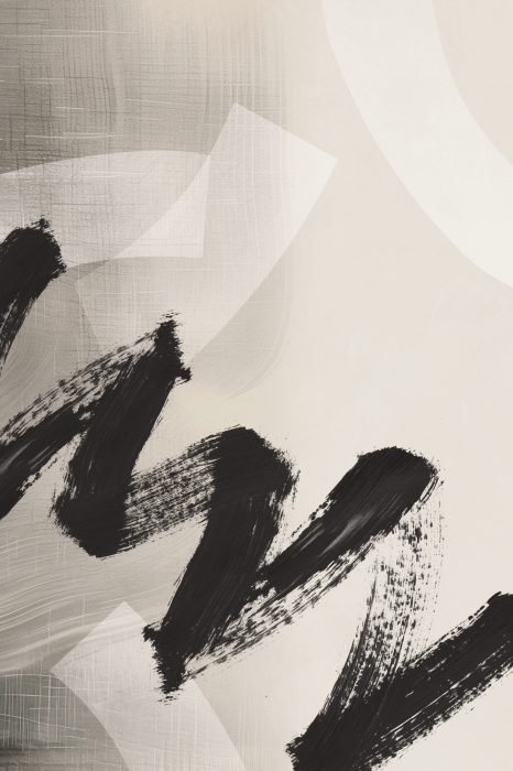 Tableau  Coups de pinceau monochromes