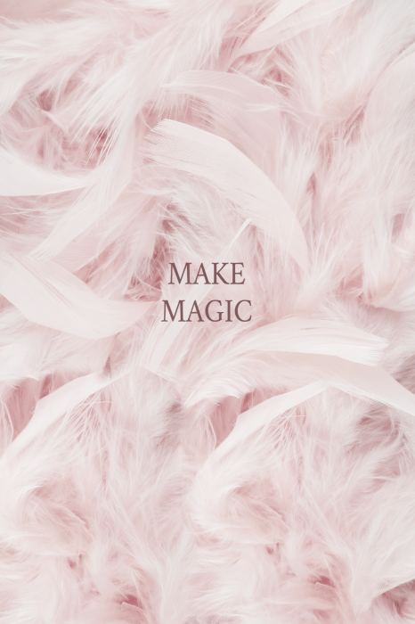 Tableau  Pink Feathers (1 Part) Vertical
