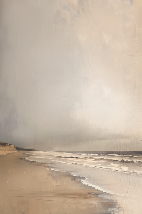 Tableau  La mer par temps nuageux, dans un style pictural